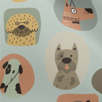 Portraits Of Various Dogs Chiffon