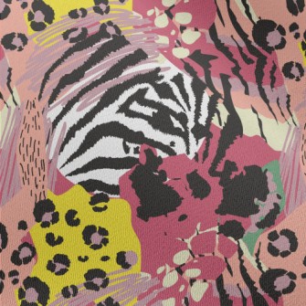 Colorful Abstract Animal Print Chiffon