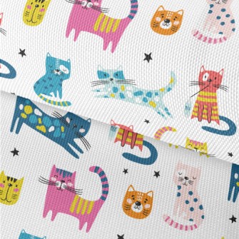 Various Colorful Cats Waterproof Oxford