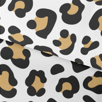 Beautiful Leopard Print On Whi Waterproof Oxford