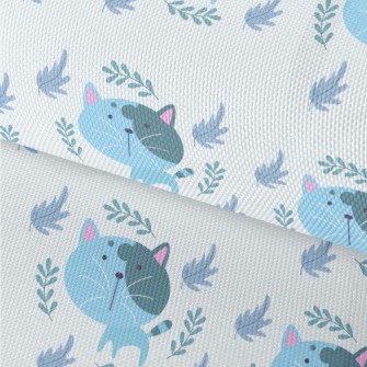 Blue Big Head Cat Waterproof Oxford