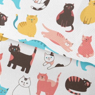 Colorful Fat Cat Waterproof Oxford