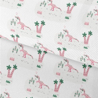 Pink Herbivorous Dinosaur Waterproof Oxford