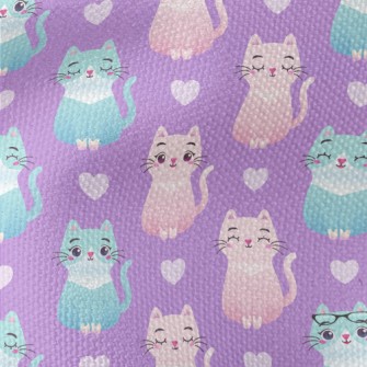 Sitting Cute Cat Waterproof Canvas