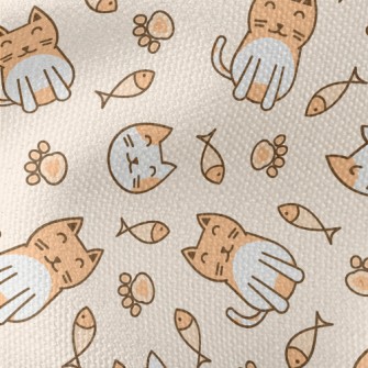 Sitting Round Cat Waterproof Canvas