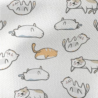 Lazy Cat Lying On The Ground Waterproof Canvas