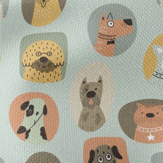Portraits Of Various Dogs Waterproof Canvas