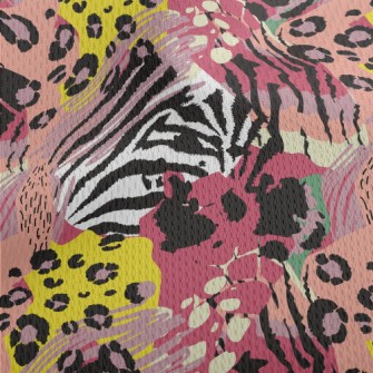 Colorful Abstract Animal Print Athletic Mesh Flat Back