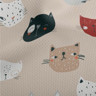 Cute Cats In Various Shapes Athletic Mesh Flat Back