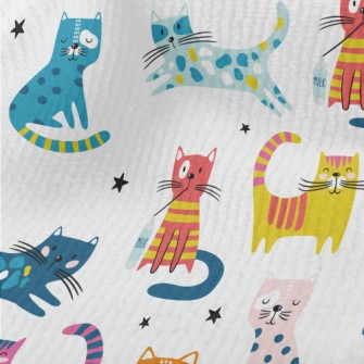 Various Colorful Cats Terry