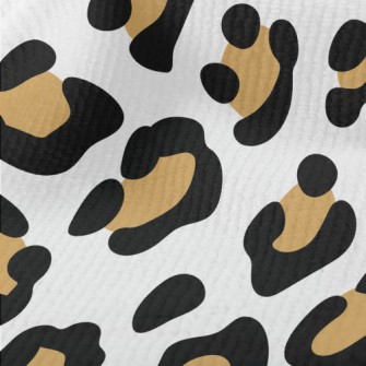 Beautiful Leopard Print On Whi Terry