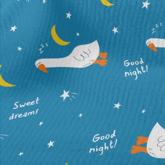 White Goose Sleeping At Night Terry