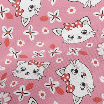 Pretty Cat With Bow Performance Linen