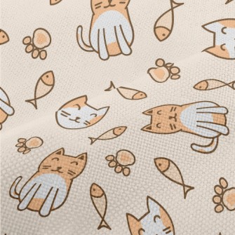 Sitting Round Cat Performance Linen