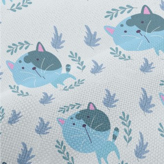 Blue Big Head Cat Performance Linen