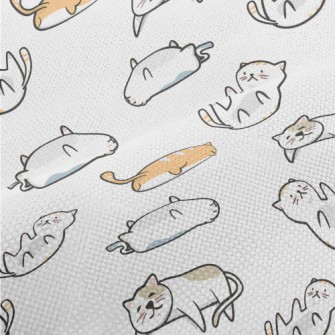 Lazy Cat Lying On The Ground Performance Linen