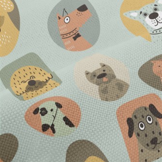 Portraits Of Various Dogs Performance Linen