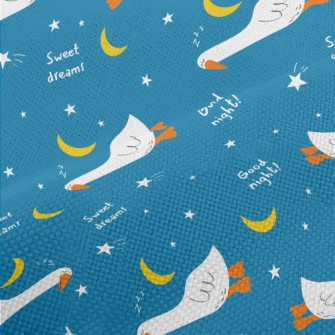 White Goose Sleeping At Night Performance Linen