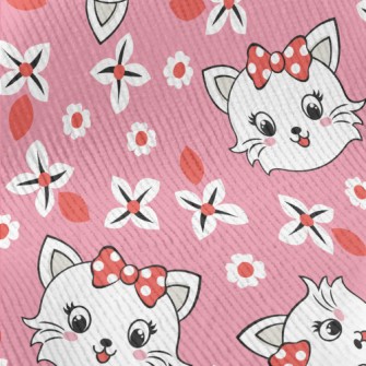 Pretty Cat With Bow Standard Corduroy