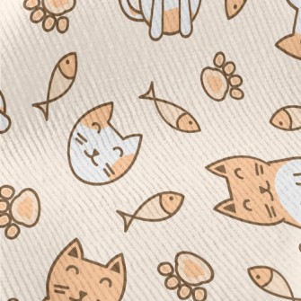 Sitting Round Cat Standard Corduroy