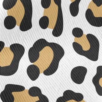 Beautiful Leopard Print On Whi Standard Corduroy