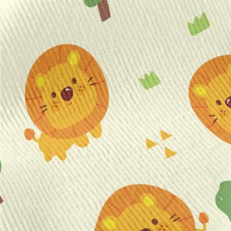 Cute Big Head Lion Standard Corduroy