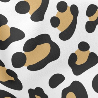 Beautiful Leopard Print On Whi Stretch Ponte