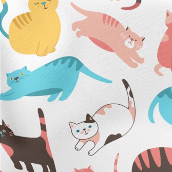 Colorful Fat Cat Stretch Ponte