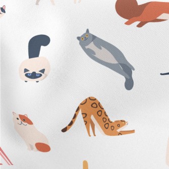 Cute American Style Cat Stretch Ponte