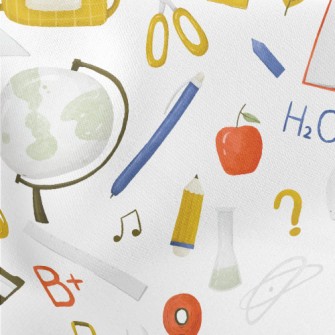 School Supplies And Knowledge Stretch Ponte