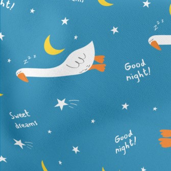 White Goose Sleeping At Night Stretch Ponte