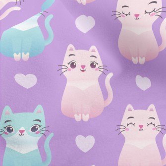 Sitting Cute Cat Micro Fleece