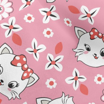 Pretty Cat With Bow Micro Fleece