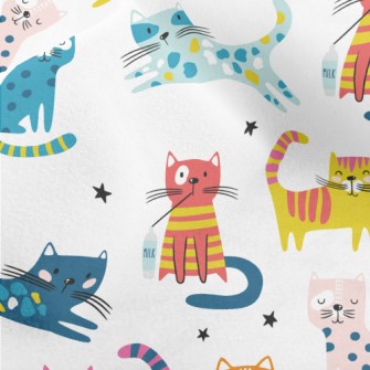 Various Colorful Cats Micro Fleece