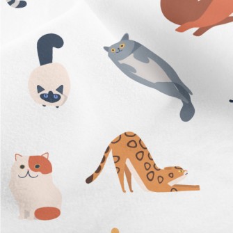 Cute American Style Cat Micro Fleece