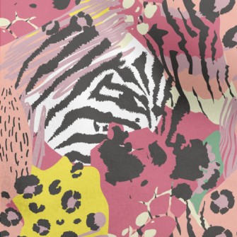 Colorful Abstract Animal Print Micro Fleece