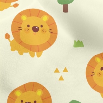 Cute Big Head Lion Micro Fleece