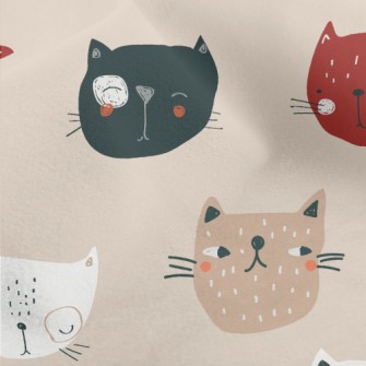 Cute Cats In Various Shapes Micro Fleece