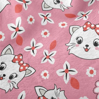 Pretty Cat With Bow Minky