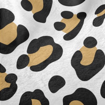 Beautiful Leopard Print On Whi Minky