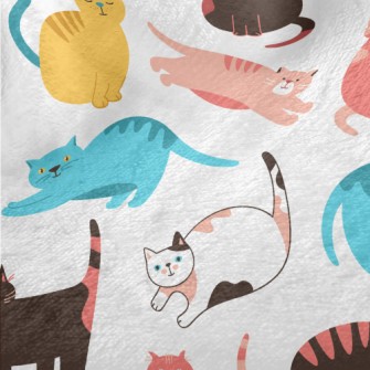 Colorful Fat Cat Minky