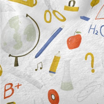 School Supplies And Knowledge Minky