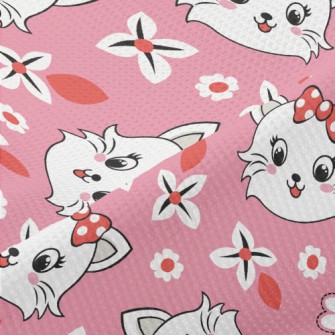 Pretty Cat With Bow Piqué