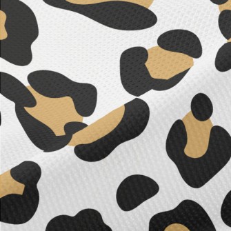 Beautiful Leopard Print On Whi Piqué