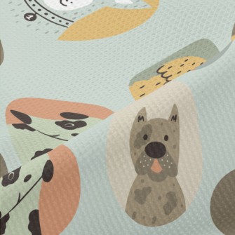 Portraits Of Various Dogs Piqué