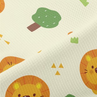 Cute Big Head Lion Piqué