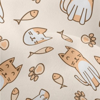 Sitting Round Cat Lightweight Performance Linen