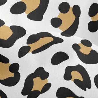 Beautiful Leopard Print On Whi Lightweight Performance Linen