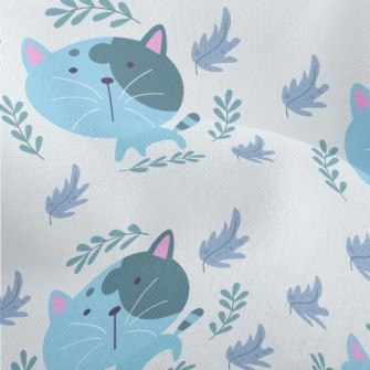 Blue Big Head Cat Lightweight Performance Linen
