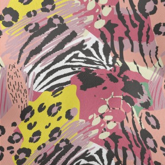 Colorful Abstract Animal Print Lightweight Performance Linen